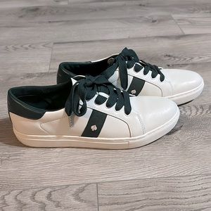 Kate Spade Green and White Iggy Sneakers.